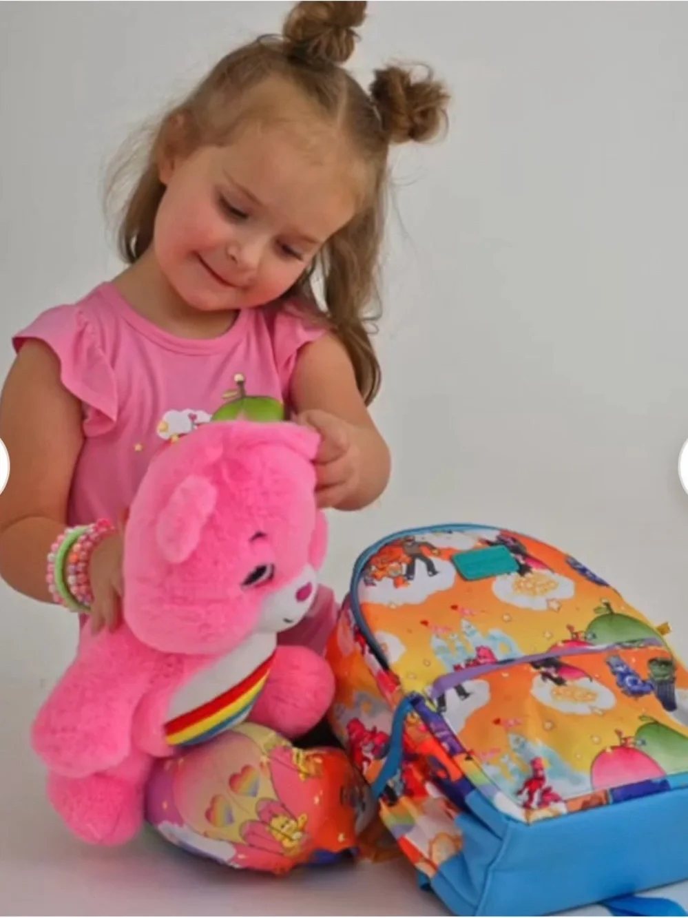 Posh Peanut Multicolor Care Bears x Sesame Friends Kids Mini Backpack